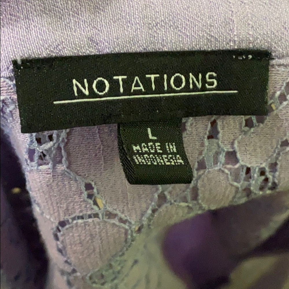 Notations Button Down Woman’s Top Size L - image 5
